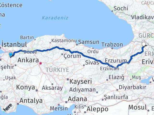 Bilecik Osmaneli Ardahan Arası Kaç Km - Yol Haritası