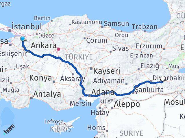 Bilecik Osmaneli Batman Arası Kaç Km - Yol Haritası