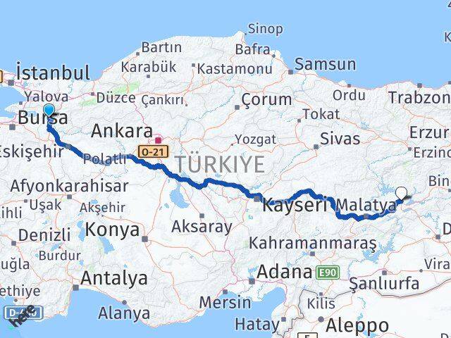 Bilecik Osmaneli Elazığ Arası Kaç Km - Yol Haritası