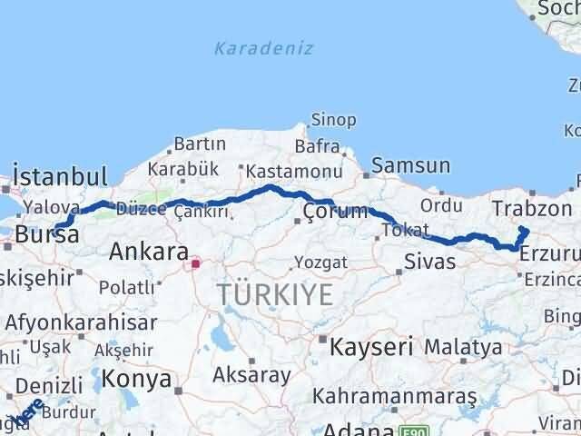 Bilecik Osmaneli Gümüşhane Arası Kaç Km - Yol Haritası