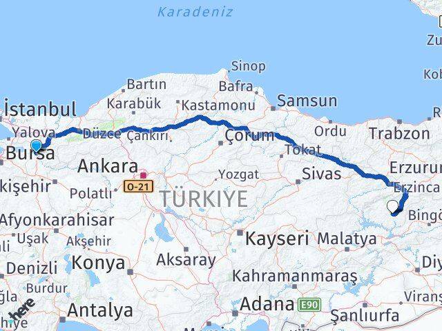 Bilecik Osmaneli Tunceli Arası Kaç Km - Yol Haritası