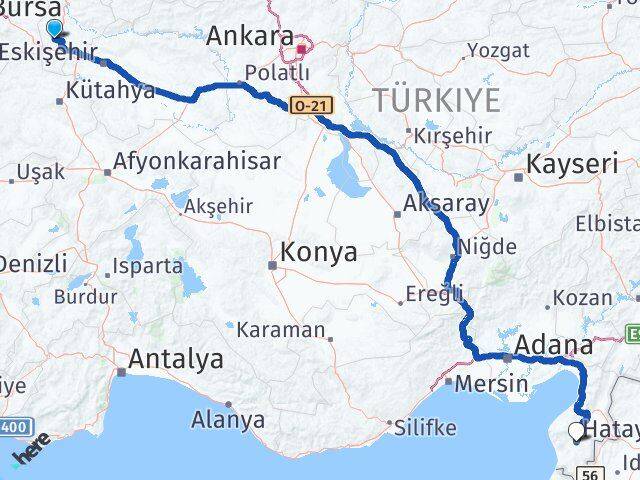 Bilecik Pazaryeri Hatay Arası Kaç Km - Yol Haritası