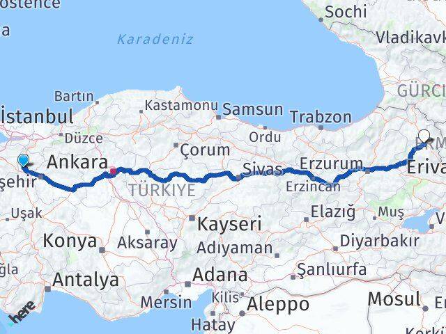 Bilecik Pazaryeri Kars Arası Kaç Km - Yol Haritası