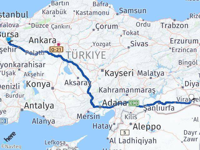 Bilecik Pazaryeri Mardin Arası Kaç Km - Yol Haritası