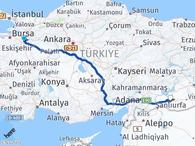 Bilecik Pazaryeri Şanlıurfa Arası Kaç Km - Yol Haritası