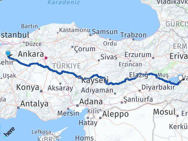 Bilecik Pazaryeri Van Arası Kaç Km - Yol Haritası