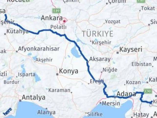 Bilecik Polateli Kilis Arası Kaç Km - Yol Haritası