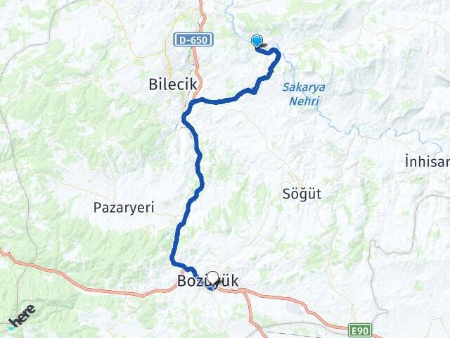 Selbükü Bozüyük Otobüs Terminali Arası Kaç Km - Yol Tarifi