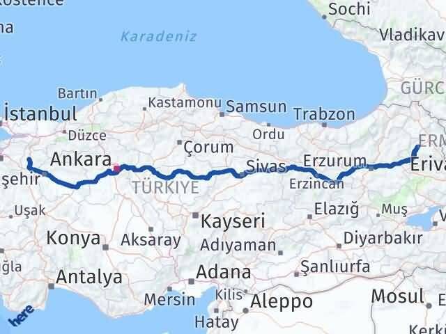 Bilecik Selim Kars Arası Kaç Km - Yol Haritası