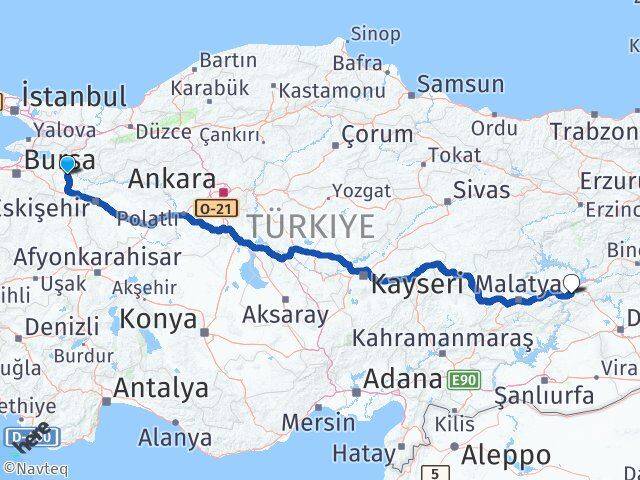 Bilecik Sivrice Elazığ Arası Kaç Km - Yol Haritası