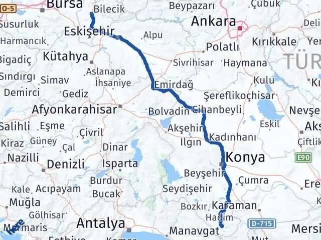 Bilecik Taşkent Arası Kaç Km - Yol Tarifi