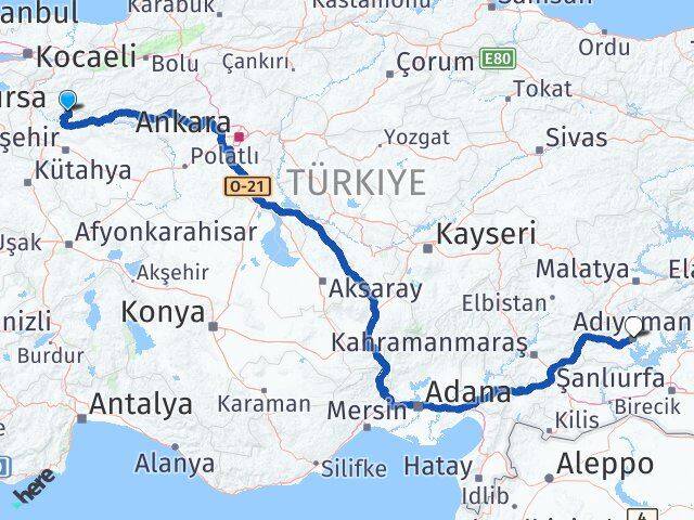 Bilecik Yenipazar Adıyaman Arası Kaç Km - Yol Haritası