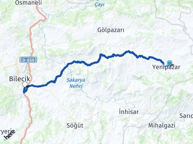 Çöte Bilecik Tren Garı Arası Kaç Km - Yol Tarifi