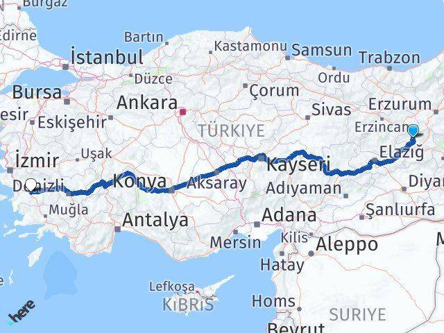 Adaklı Aydın Arası Kaç Km - Yol Tarifi