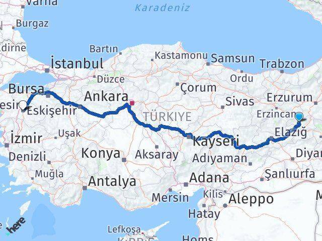 Adaklı Balıkesir Arası Kaç Km - Yol Tarifi
