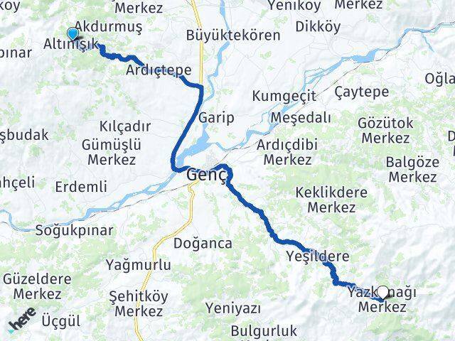 Altınışık Yazkonağı Arası Kaç Km - Yol Tarifi
