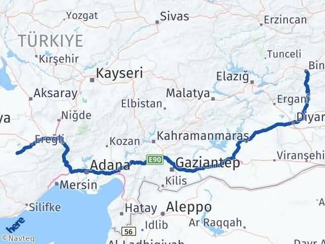 Bingöl Ayrancı Karaman Arası Kaç Km - Yol Haritası