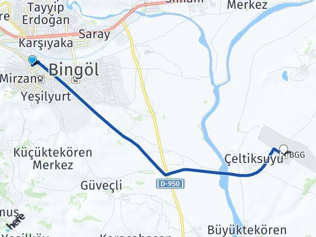 Bahçelievler Bingöl Havalimanı Arası Kaç Km - Yol Tarifi