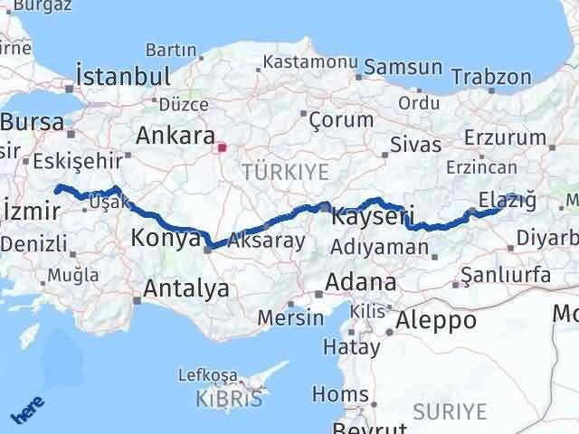 Bingöl Demirci Manisa Arası Kaç Km - Yol Haritası
