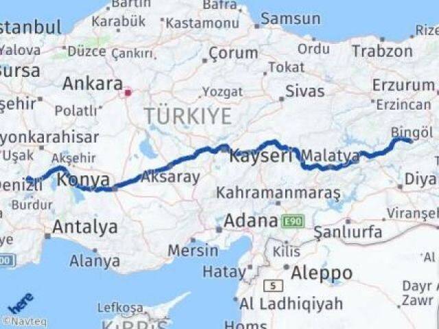 Bingöl Dinar Afyonkarahisar Arası Kaç Km - Yol Haritası