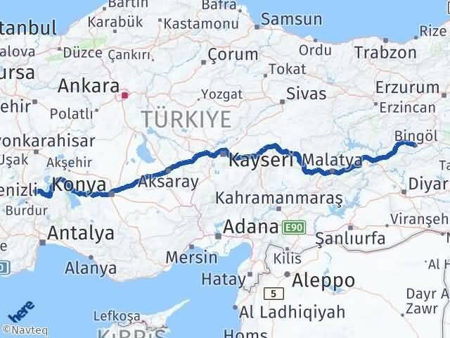 Bingöl Gönen Arası Kaç Km - Yol Tarifi