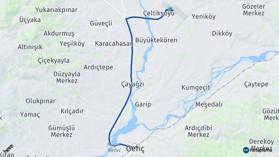Bingöl Havalimanı Genç Arası Kaç Km - Yol Tarifi