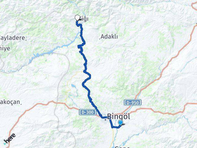 Bingöl Havalimanı Kiğı Arası Kaç Km - Yol Tarifi