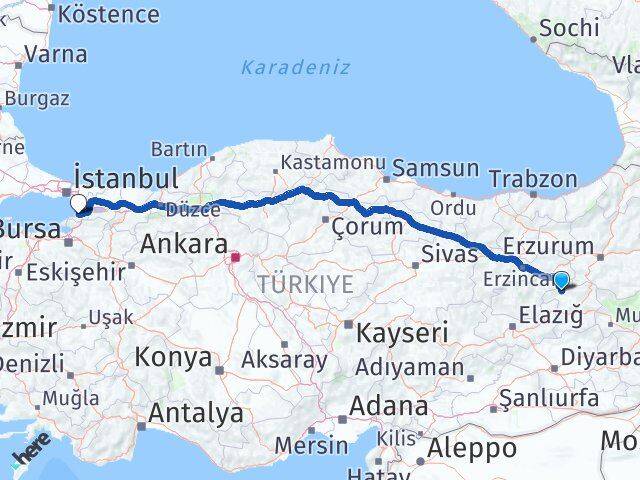 Bingöl Kiğı Yalova Arası Kaç Km - Yol Haritası