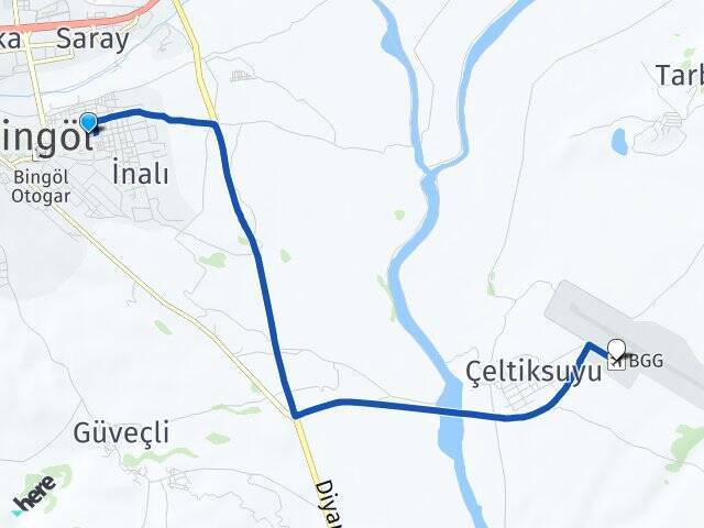 Kültür Bingöl Havalimanı Arası Kaç Km - Yol Tarifi