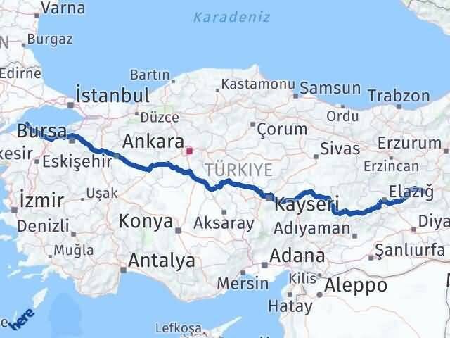Bingöl Marmara Balıkesir Arası Kaç Km - Yol Haritası