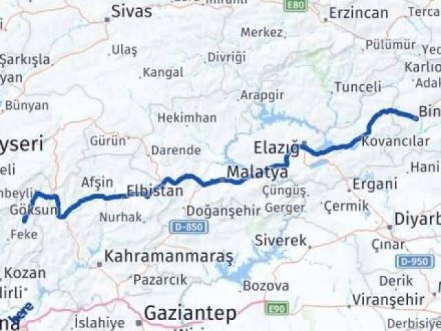Bingöl Saimbeyli Arası Kaç Km - Yol Tarifi