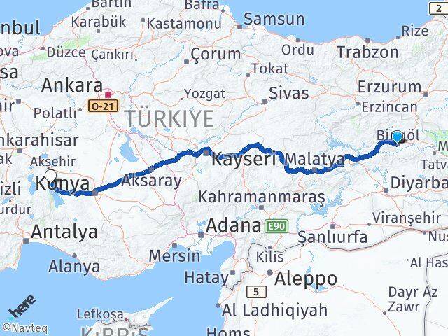 Bingöl Şarkikaraağaç Isparta Arası Kaç Km - Yol Haritası