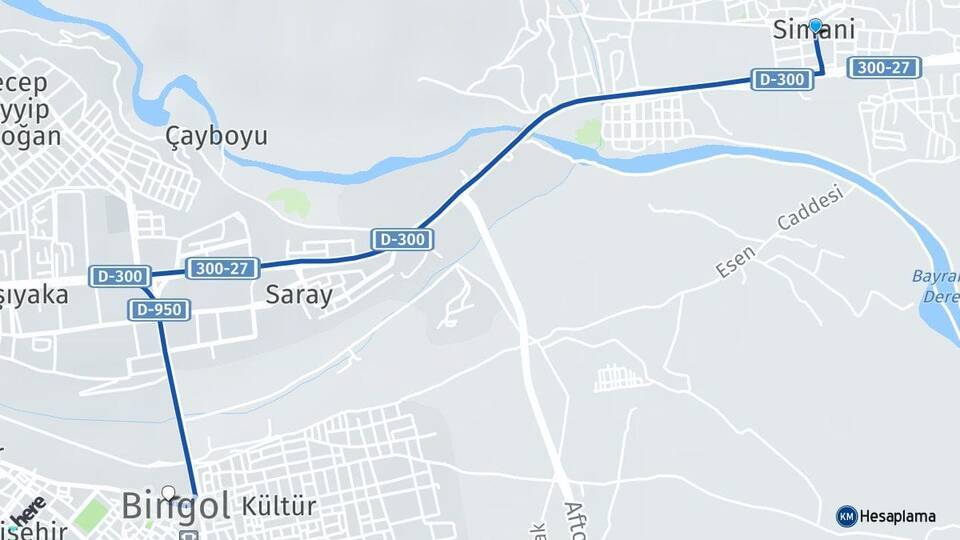 Simani Bingöl Arası Kaç Km - Yol Tarifi