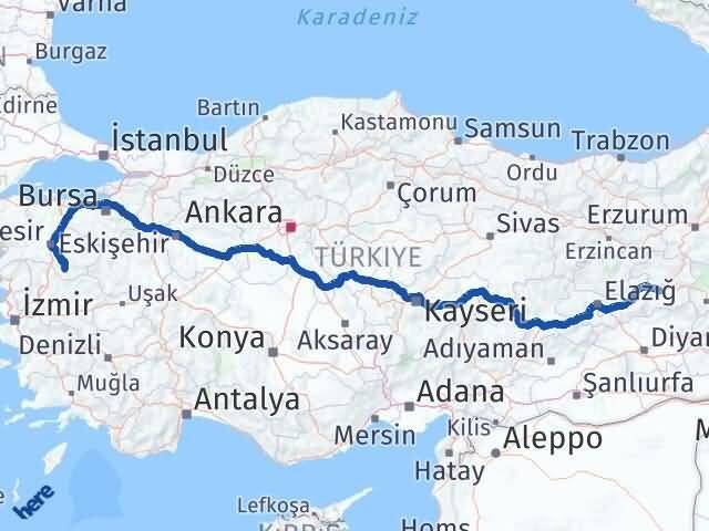 Bingöl Sındırgı Balıkesir Arası Kaç Km - Yol Haritası