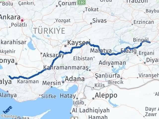 Bingöl Yalıhüyük Arası Kaç Km - Yol Tarifi