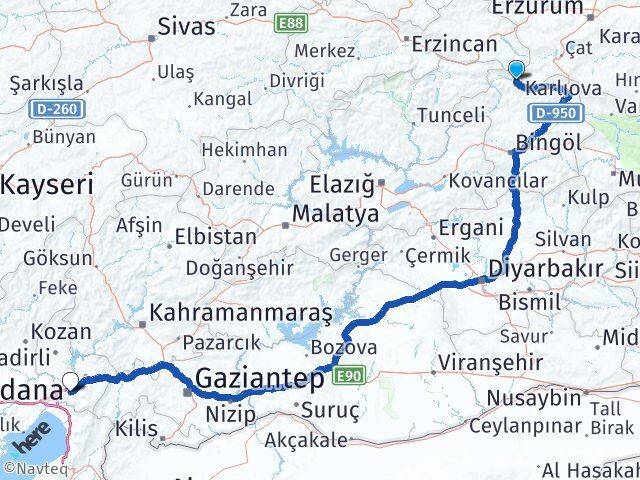 Bingöl Yedisu Osmaniye Arası Kaç Km - Yol Haritası