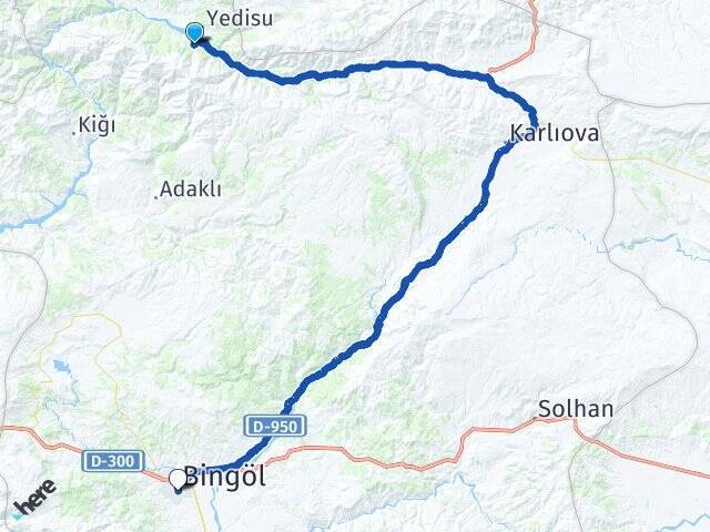 Şenköy Bingöl Otogarı Arası Kaç Km - Yol Tarifi