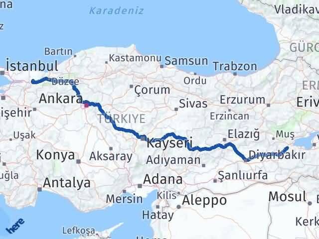 Bitlis Adapazarı Sakarya Arası Kaç Km - Yol Haritası