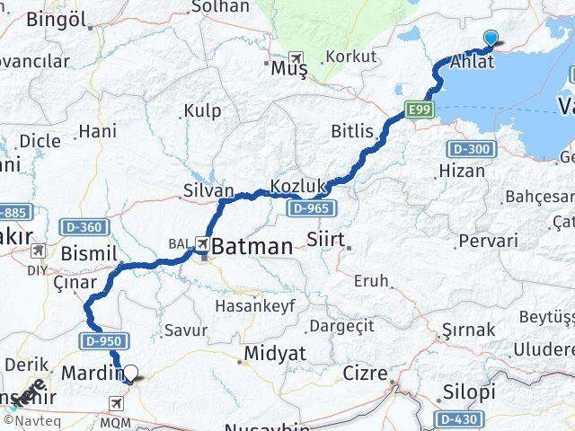 Bitlis Adilcevaz Artuklu Mardin Arası Kaç Km - Yol Haritası