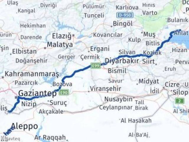 Bitlis Adilcevaz Kilis Arası Kaç Km - Yol Haritası