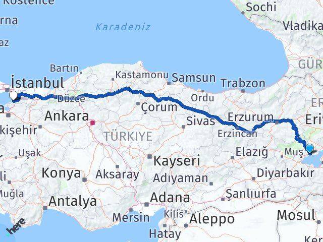 Bitlis Adilcevaz Yalova Arası Kaç Km - Yol Haritası