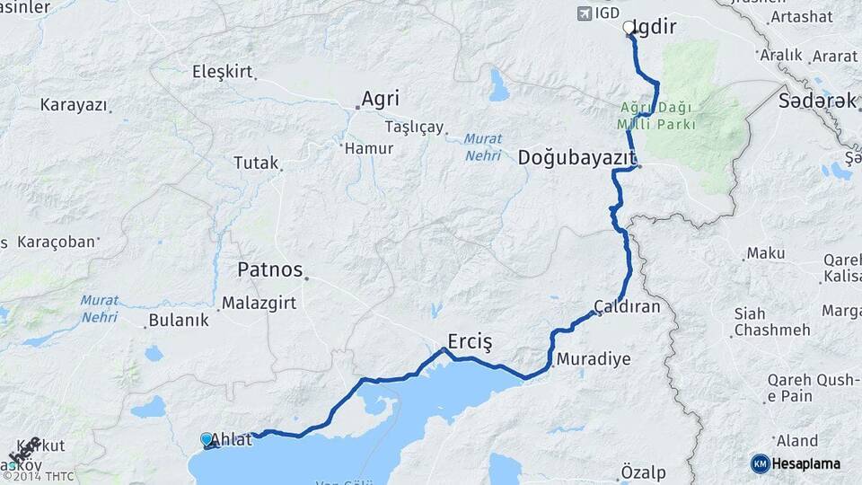 Bitlis Ahlat Iğdır Arası Kaç Km - Yol Haritası