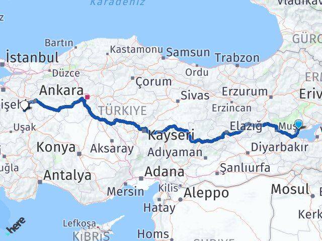 Bitlis Ahlat Kütahya Arası Kaç Km - Yol Haritası