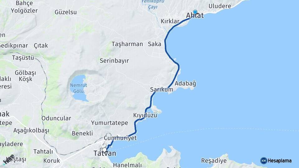 Bitlis Ahlat Tatvan Arası Kaç Km - Yol Haritası