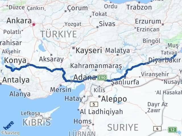 Bitlis Aksu Isparta Arası Kaç Km - Yol Haritası