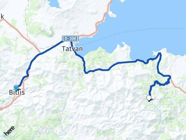 Bitlis Anadere Tatvan Arası Kaç Km - Yol Haritası