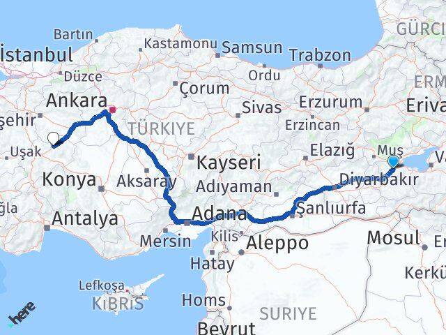 Bitlis Bayat Afyonkarahisar Arası Kaç Km - Yol Haritası
