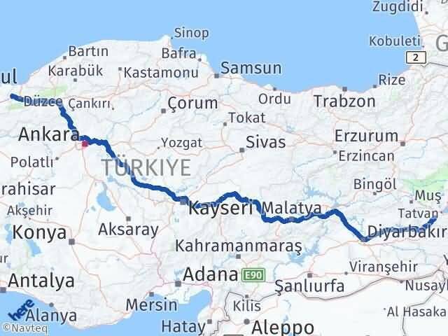 Bitlis Cumayeri Düzce Arası Kaç Km - Yol Haritası