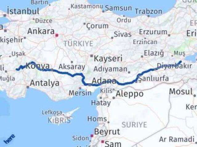Bitlis Dazkırı Afyonkarahisar Arası Kaç Km - Yol Haritası