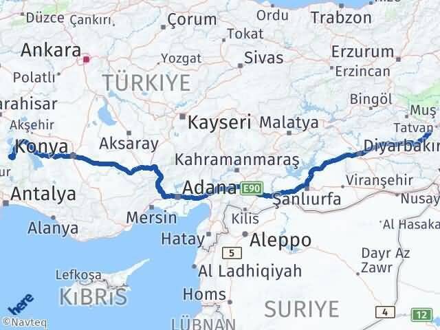 Bitlis Eğirdir Isparta Arası Kaç Km - Yol Haritası